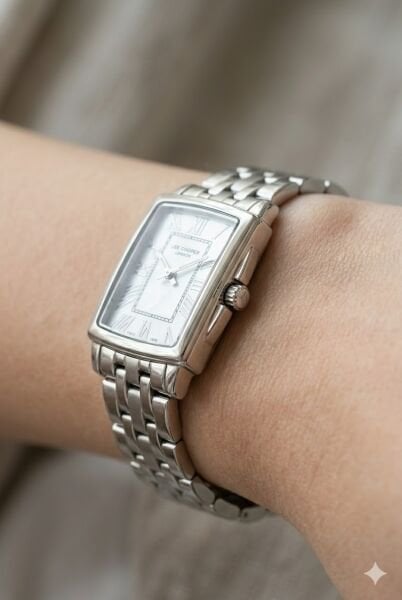 Lee Cooper Kadın Kol Saati | 22 mm Çelik Kasa, Gümüş Çelik Kordon, Gümüş Kadran