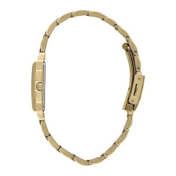 Lee Cooper Dikdörtgen Kasa Kadın Kol Saati | 22 mm Çelik Kasa, Altın Çelik Kordon, Yeşil Kadran