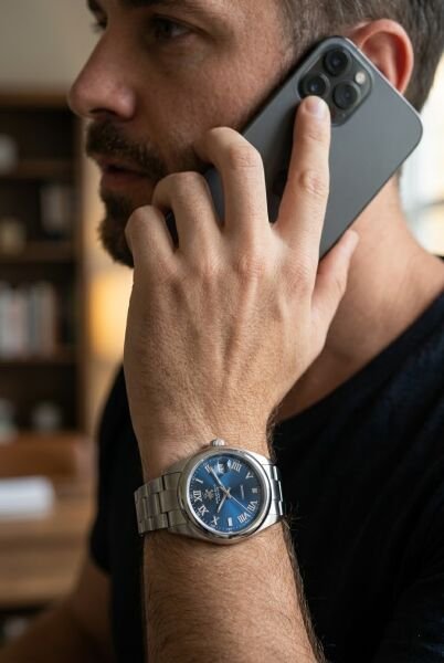 Beverly Hills Polo Club Gerçek Pırlantalı Erkek Kol Saati | 41 mm Çelik Kasa, Dolma Kalem Hediyeli