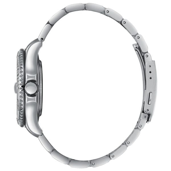 Beverly Hills Polo Club Gümüş Erkek Kol Saati | 40,5 mm Çelik Kasa, Gümüş Çelik Kordon, Gri Kadran