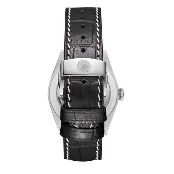 Beverly Hills Polo Club Özel Renk Erkek Kol Saati | 39 mm Çelik Kasa, Siyah Deri Kordon