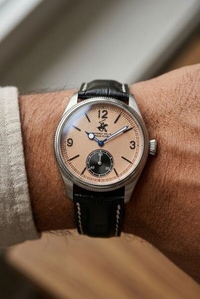 Beverly Hills Polo Club Özel Renk Erkek Kol Saati | 39 mm Çelik Kasa, Siyah Deri Kordon