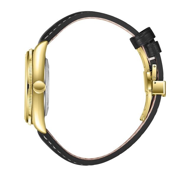 Beverly Hills Polo Club Özel Renk Kadran Kol Saati | 39 mm Çelik Kasa, Siyah Deri Kordon, Koyu Yeşil Kadran