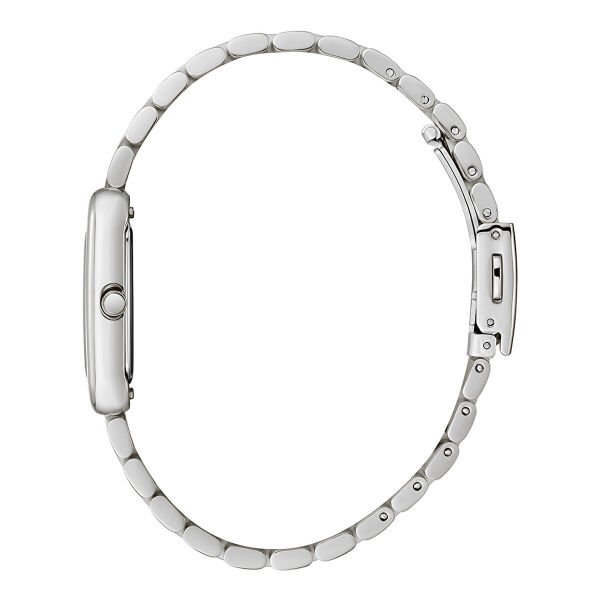 Lee Cooper Dikdörtgen Kasa Kadın Kol Saati | 21 mm Çelik Kasa, Çelik Kordon, Sedef Kadran