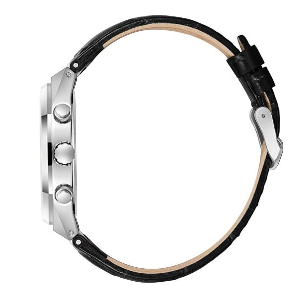 Lee Cooper Gri Kasa Erkek Kol Saati | 43 mm Çelik Kasa, Siyah Deri Kordon, Gri Kadran