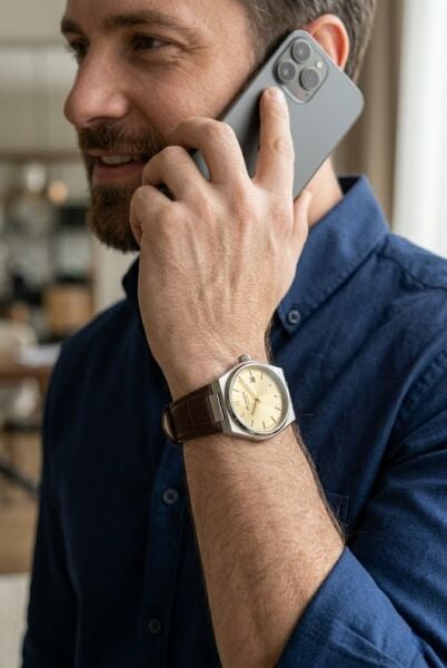 Lee Cooper Vintage Tasarım Erkek Kol Saati | 40 mm Çelik Kasa, Kahverengi Deri Kordon, Gold Kadran