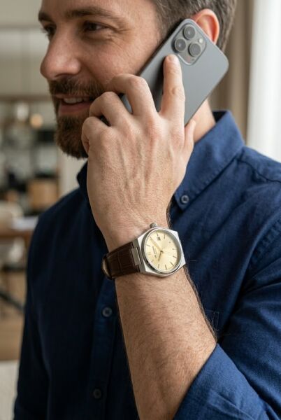 Lee Cooper Vintage Tasarım Erkek Kol Saati | 40 mm Çelik Kasa, Kahverengi Deri Kordon, Gold Kadran