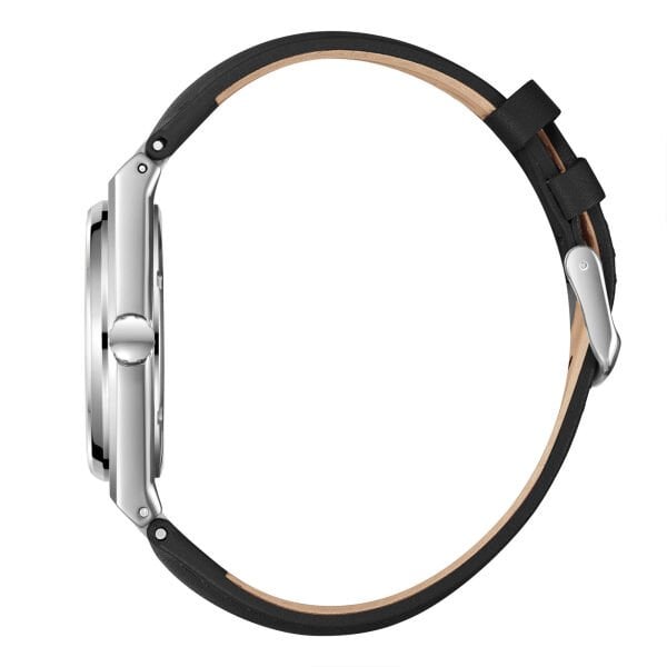 Lee Cooper Vintage Tasarım Erkek Kol Saati | 39 mm Çelik Kasa, Siyah Deri Kordon, Gri Kadran