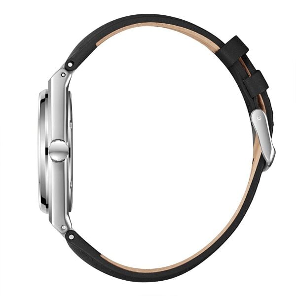 Lee Cooper Vintage Tasarım Erkek Kol Saati | 40 mm Çelik Kasa, Siyah Deri Kordon, Siyah Kadran