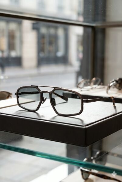 Quantum Geometrik Çerçeve Erkek Güneş Gözlüğü | 53 mm Çelik Çerçeve, Füme Polarize Cam