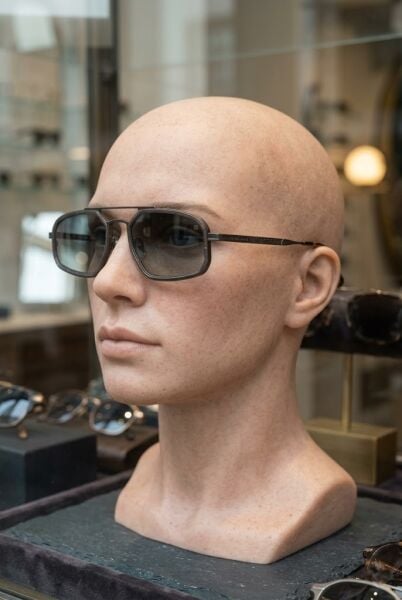 Quantum Geometrik Çerçeve Erkek Güneş Gözlüğü | 53 mm Çelik Çerçeve, Füme Polarize Cam