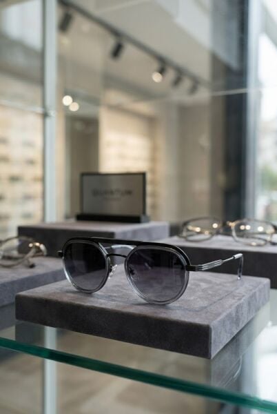 Quantum Unisex Güneş Gözlüğü | 49 mm Asetat-Çelik Çerçeve, Füme Polarize Cam