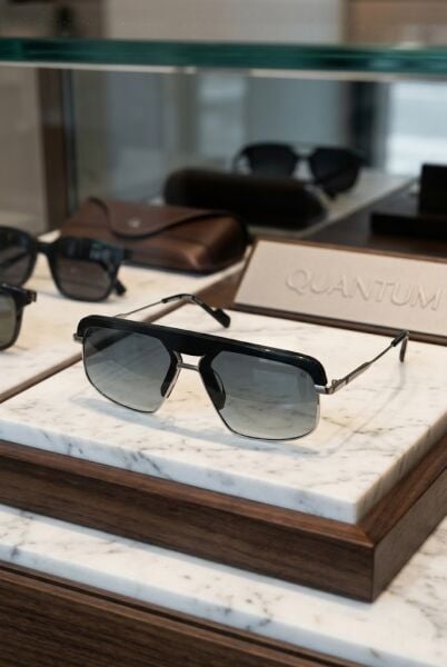 Quantum Erkek Güneş Gözlüğü | 59 mm Asetat-Çelik Çerçeve, Füme Polarize Cam