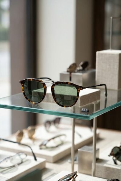 Quantum Kadın Güneş Gözlüğü | 54 mm Titanyum-Karbon Fiber Çerçeve, Yeşil Polarize Cam