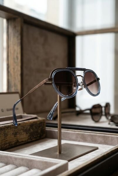 Quantum Erkek Güneş Gözlüğü | 49 mm Asetat Çerçeve, Kahverengi Polarize Cam