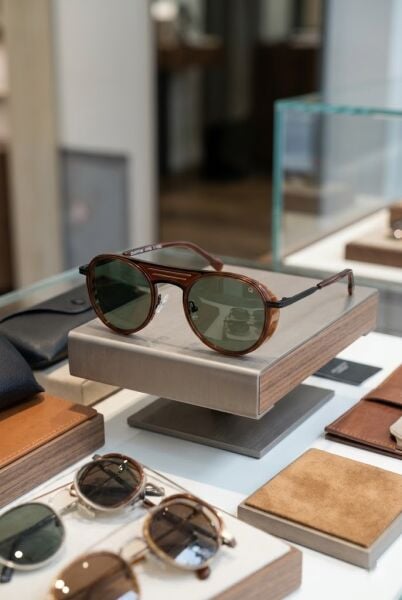 Quantum Turuncu Unisex Güneş Gözlüğü | 48 mm Asetat-Çelik Çerçeve, Yeşil Polarize Cam