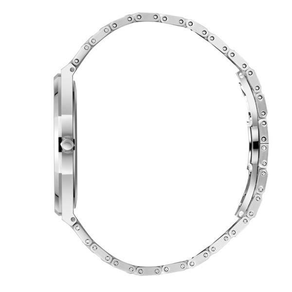 Beverly Hills Polo Club Gümüş Sekizgen Kasa Erkek Kol Saati | 39 mm Çelik Kasa, Gümüş Çelik Kordon