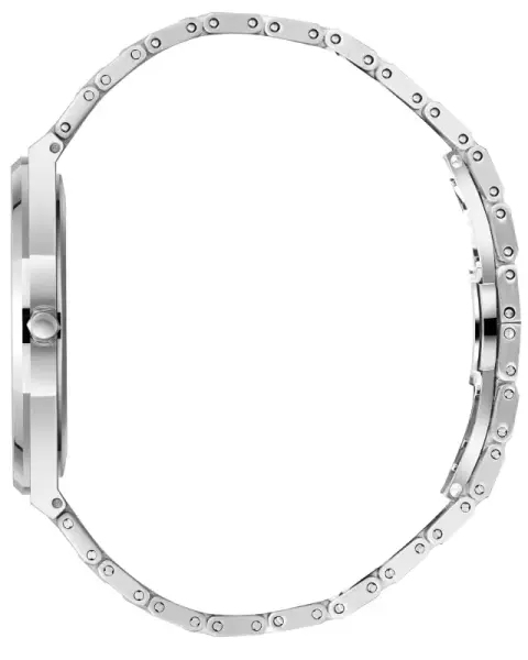 Beverly Hills Polo Club Gri Geometrik Kasa Erkek Kol Saati | 40 mm Çelik Kasa, Gri Çelik Kordon, Yeşil Kadran