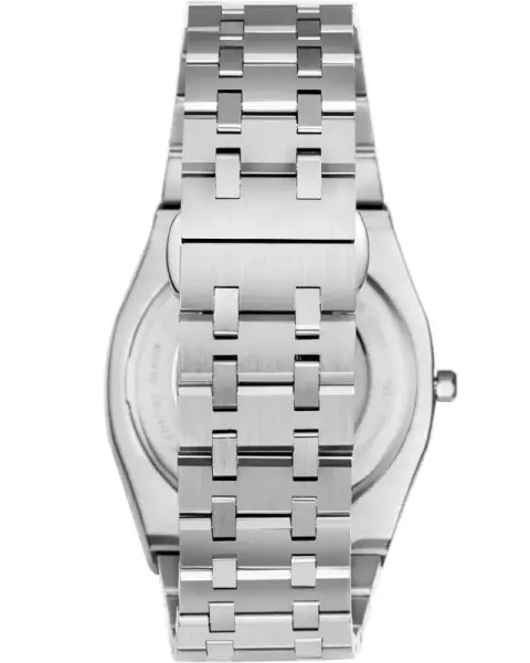 Beverly Hills Polo Club Gri Geometrik Kasa Erkek Kol Saati | 40 mm Çelik Kasa, Gri Çelik Kordon, Yeşil Kadran