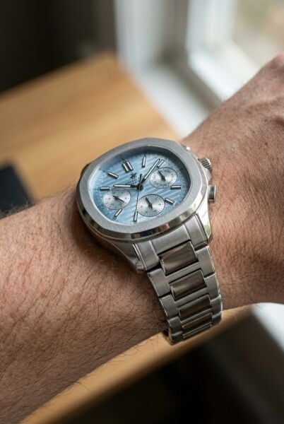 Beverly Hills Polo Club Gümüş Yuvarlak Kasa Erkek Kol Saati | 44 mm Çelik Kasa, Mavi Kadran