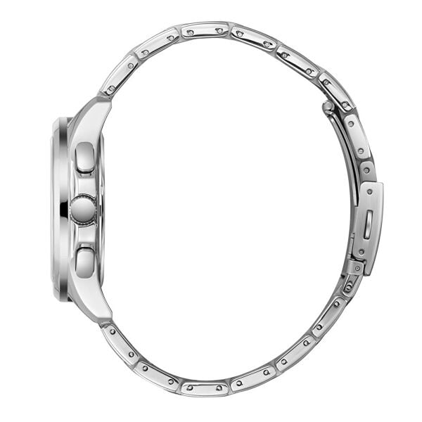 Beverly Hills Polo Club Gümüş Yuvarlak Kasa Erkek Kol Saati | 44 mm Çelik Kasa, Mavi Kadran