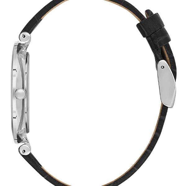 Beverly Hills Polo Club Altın Yuvarlak Kasa Erkek Kol Saati | 39 mm Çelik Kasa, Siyah Deri Kordon, Beyaz Kadran
