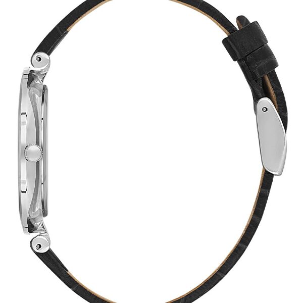 Beverly Hills Polo Club Altın Yuvarlak Kasa Erkek Kol Saati | 39 mm Çelik Kasa, Siyah Deri Kordon, Beyaz Kadran