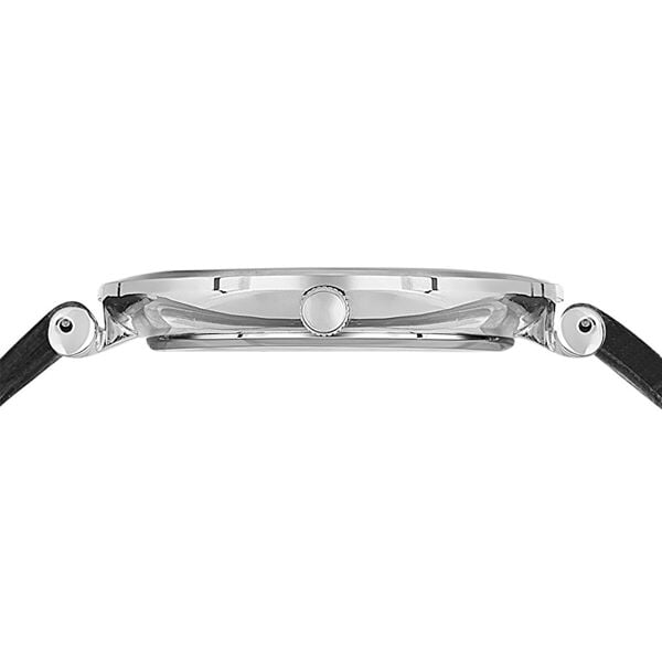 Beverly Hills Polo Club Altın Yuvarlak Kasa Erkek Kol Saati | 39 mm Çelik Kasa, Siyah Deri Kordon, Beyaz Kadran