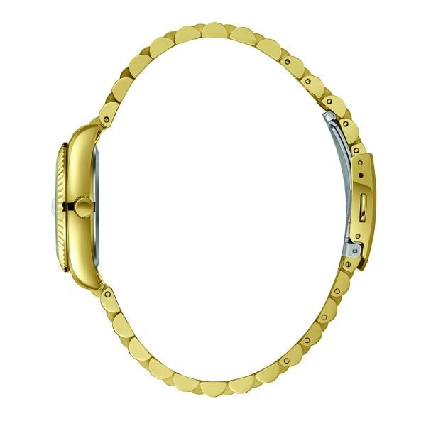 Beverly Hills Polo Club Kadın Kol Saati | 30 mm Çelik Kasa, Altın Çelik Kordon, Sedef Kadran