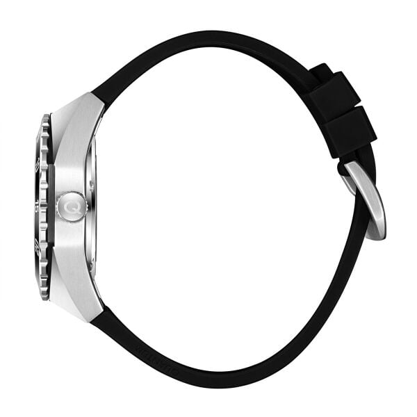 Quantum Barracuda Otomatik Erkek Kol Saati | 46 mm Kasa, Siyah Silikon Kordon, Safir Cam