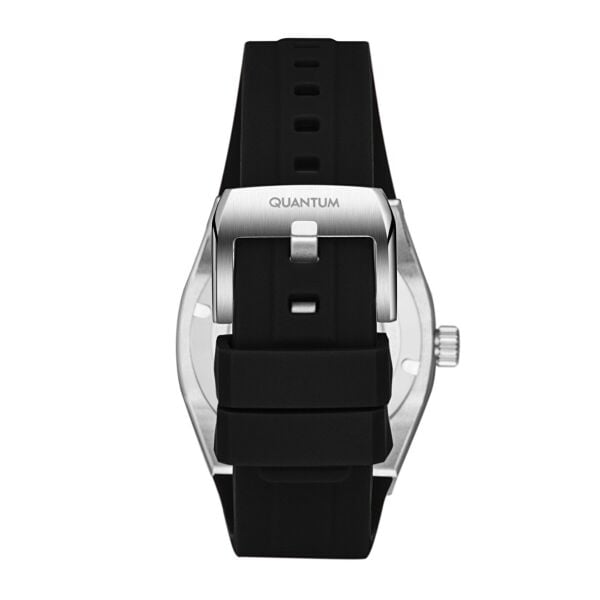 Quantum Barracuda Otomatik Erkek Kol Saati | 46 mm Kasa, Siyah Silikon Kordon, Safir Cam