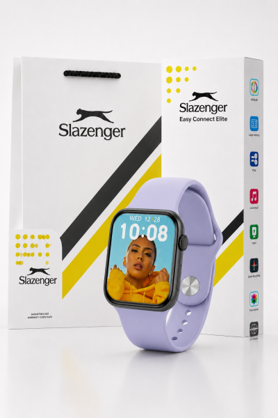Slazenger Easy Connect Elite Lila Akıllı Saat AMOLED Ekran IP68