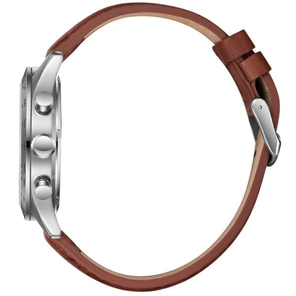 Slazenger Gümüş Kasa Kahverengi Deri Erkek Kol Saati | 43 mm Mineral Cam
