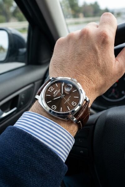 Slazenger Kahverengi Kadran Deri Kordon Erkek Kol Saati | 40 mm ve 10 ATM