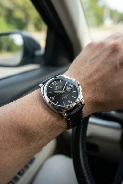 Slazenger Gümüş Kasa Siyah Deri Erkek Kol Saati | 40 mm Kasa, 10 ATM, Şık Tasarım