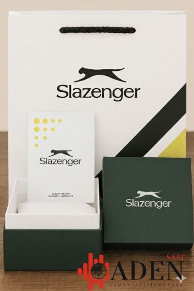 Slazenger Gümüş Kasa Siyah Deri Erkek Kol Saati | 40 mm Kasa, 10 ATM, Şık Tasarım