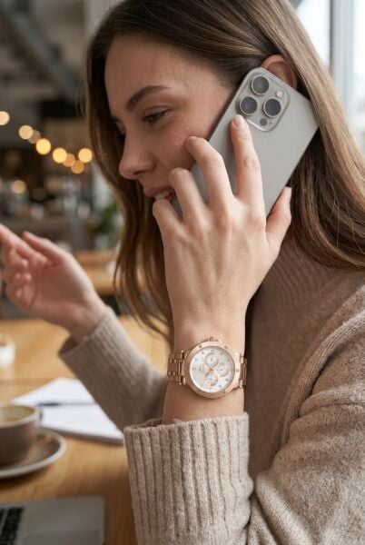 Slazenger Rosegold Kadın Kol Saati | 39 mm Paslanmaz Çelik Kasa, Beyaz Kadran