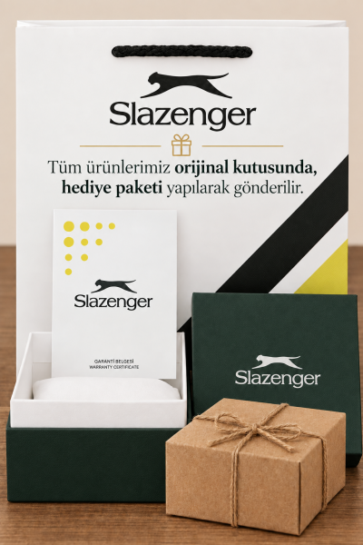 Slazenger Lacivert Erkek Kol Saati | 45 mm Paslanmaz Çelik Kasa, Silikon Kordon