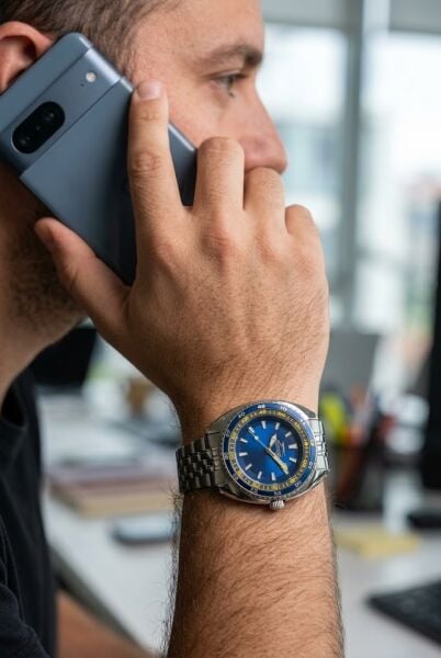 Slazenger Lacivert Kadranlı Gümüş Erkek Kol Saati | 44 mm Paslanmaz Çelik Kasa, Çelik Kordon