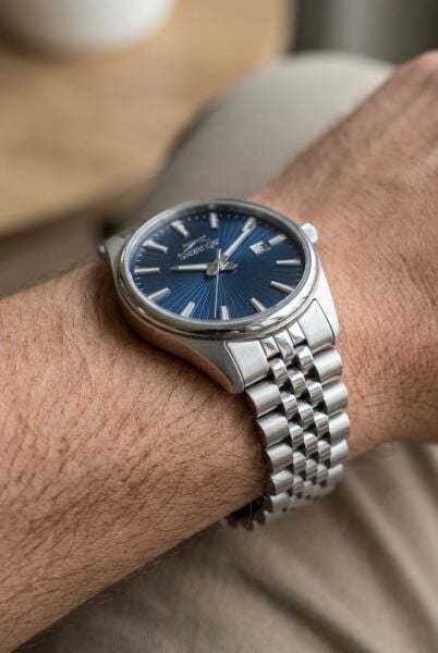 Slazenger Lacivert Kadranlı Gümüş Erkek Kol Saati | 41 mm Paslanmaz Çelik Kasa, Çelik Kordon, 10 ATM