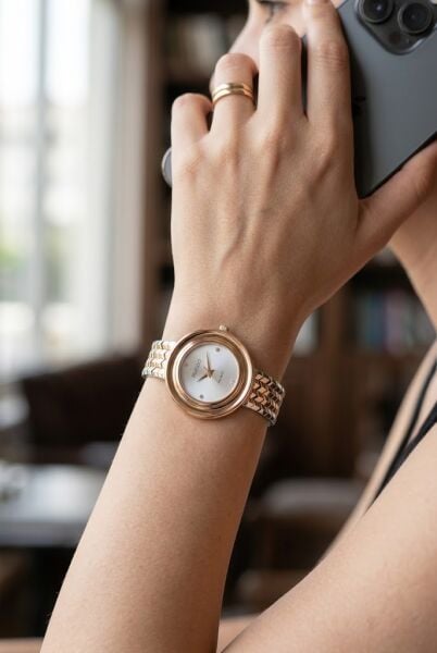 Ferrucci Rose-Gümüş Kadın Kol Saati | 33 mm Estetik Tasarım, Şık ve Modern