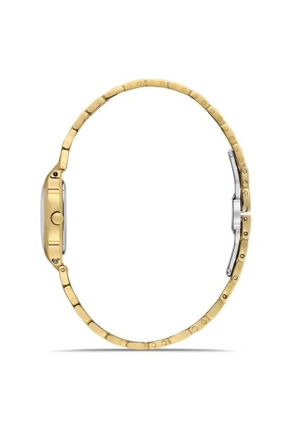 Ferrucci Lüks Görünümlü Altın Kadın Kol Saati | 23 mm Çelik Kordon