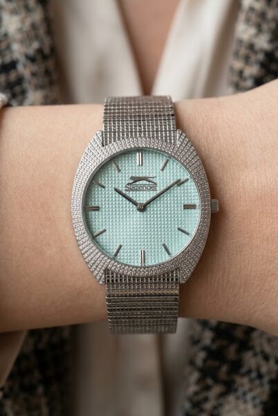 Slazenger Zarif ve Modern Kadın Kol Saati | 34 mm Paslanmaz Çelik Kasa, Hasır Kordon