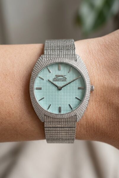 Slazenger Zarif ve Modern Kadın Kol Saati | 34 mm Paslanmaz Çelik Kasa, Hasır Kordon