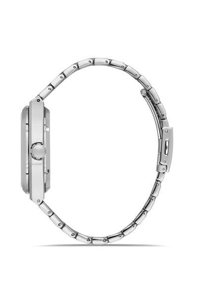 Ferrucci Modern Skeleton Erkek Otomatik Kol Saati | 40 mm Çelik Kordon, Lacivert Kadran