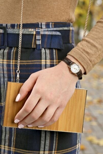 Casio Vintage Klasik Kadın Kol Saati | 23 mm Altın Renk Kasa, Kahverengi Deri Kordon