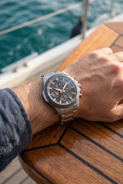 Slazenger Sportif ve Lüks Görünümlü Erkek Kol Saati | 44 mm Çelik Kordon, Füme Gri Kadran
