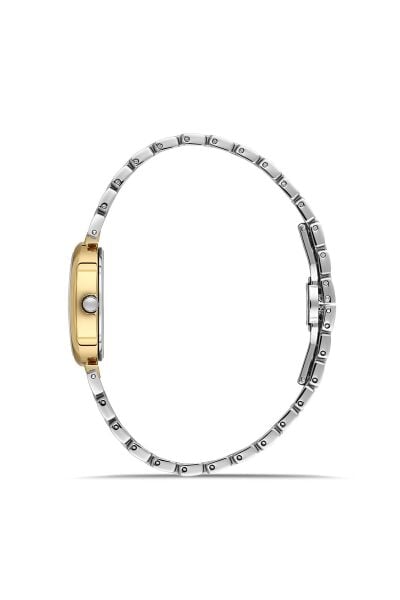 Ferrucci Vintage Zarif Kadın Kol Saati | 21 mm Altın-Gümüş Çelik Kordon, Yeşil Kadran